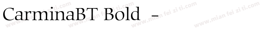 CarminaBT Bold字体字体转换